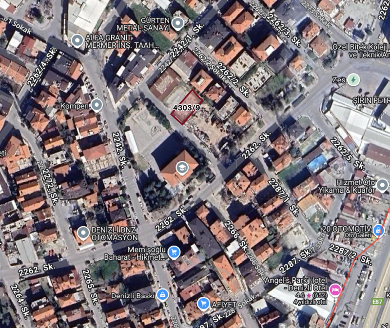 DENİZLİ MERKEZEFENDİ'DE 358 M2 SATILIK ARSA 